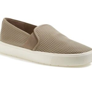 Vince size 9.5 Women's Slip-On Perforated Sneakers, taupe, GUC, casual, flats